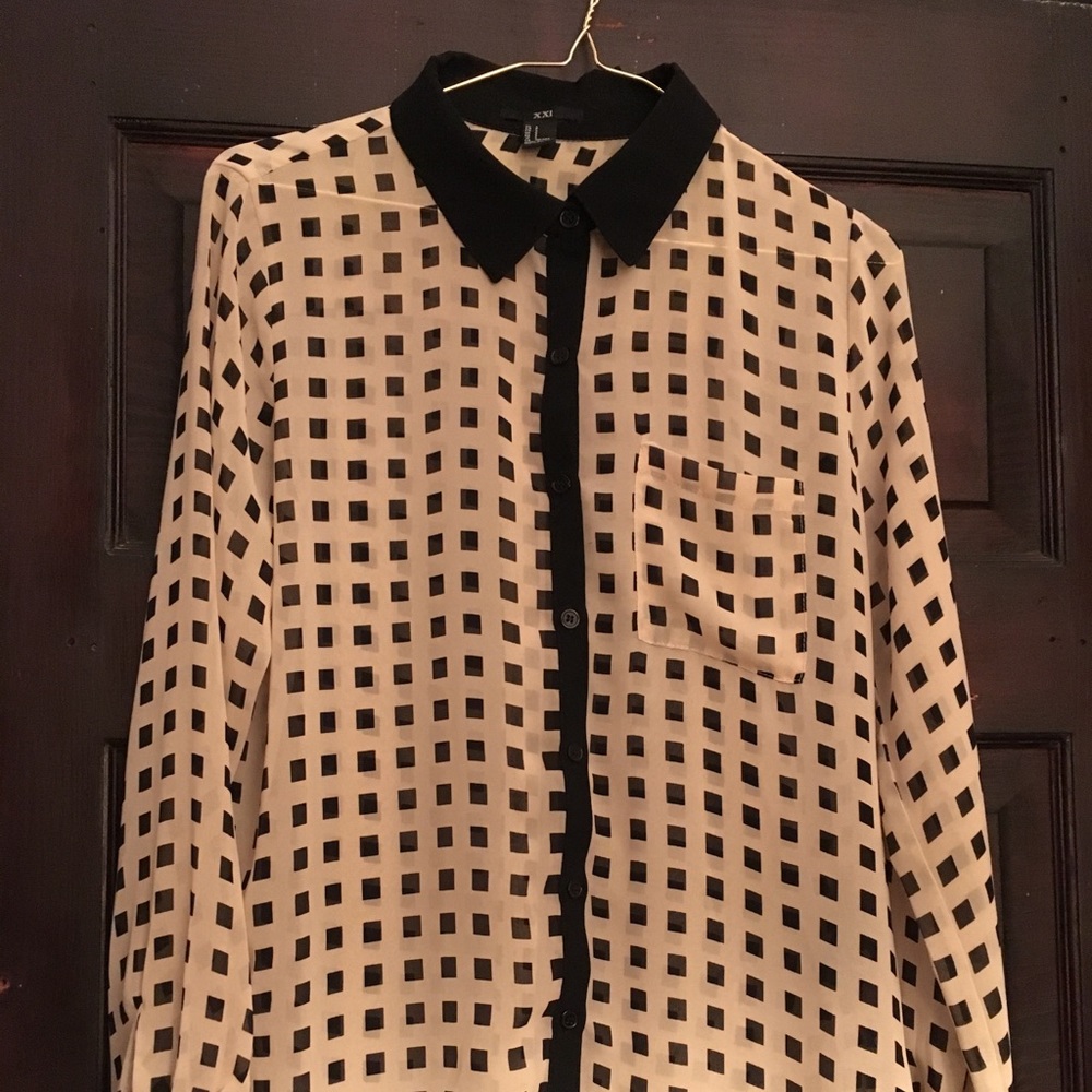 Black and ivory shirt